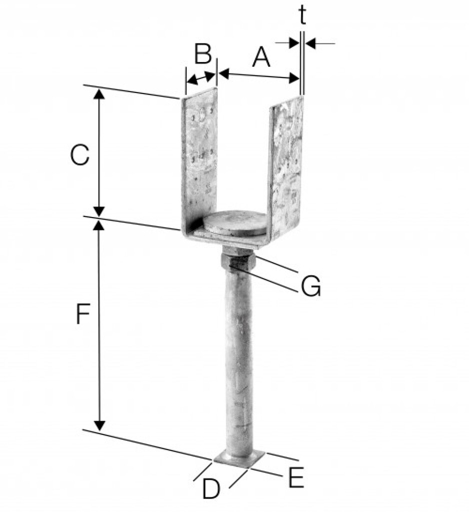 Stützenfüße Vario PVD80G-B